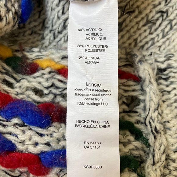 Kensie Pieces Colorful Knit Sweater - Size Medium - Picture 5 of 7